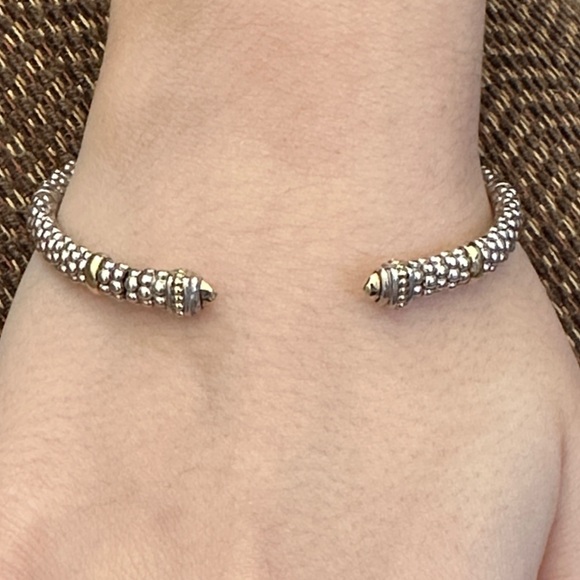 LAGOS Caviar 18k real gold Silver Beaded Bracelet